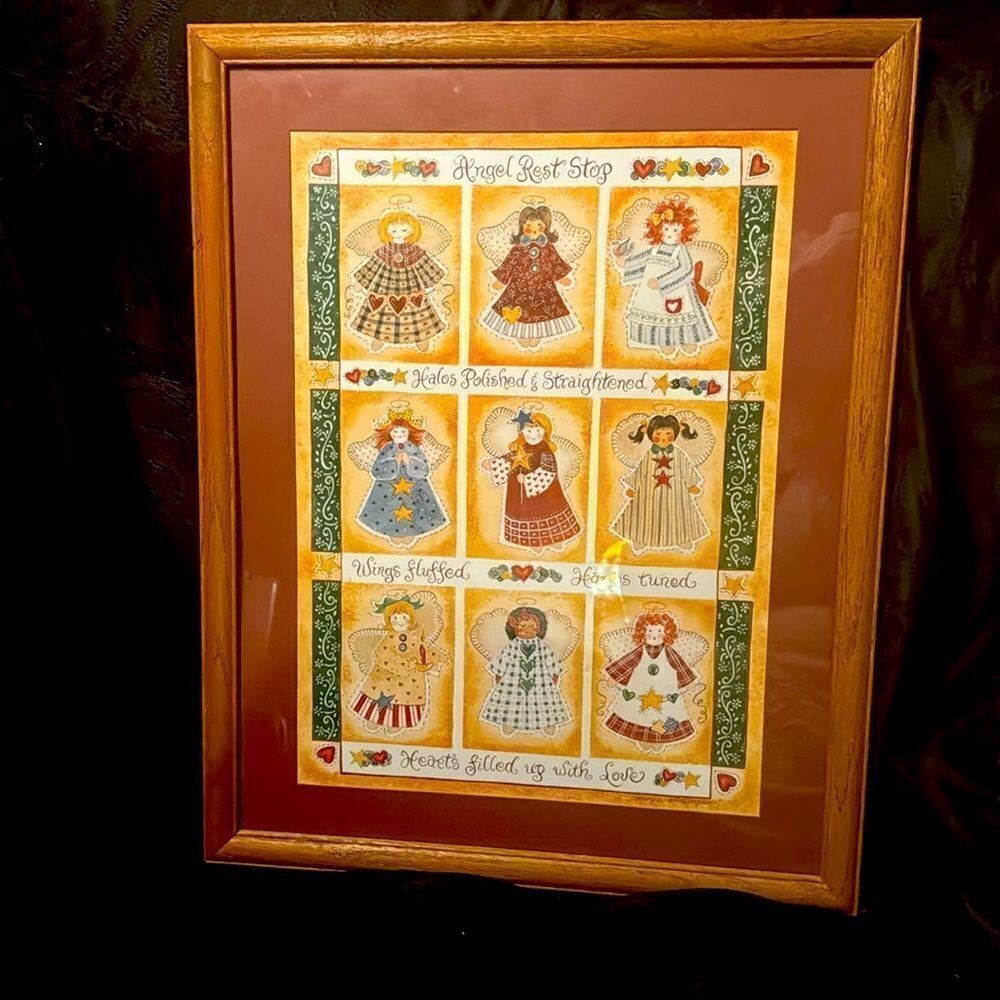 Home interiors country angel wall hanging